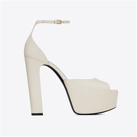 white ysl sandals|YSL platform sandals.